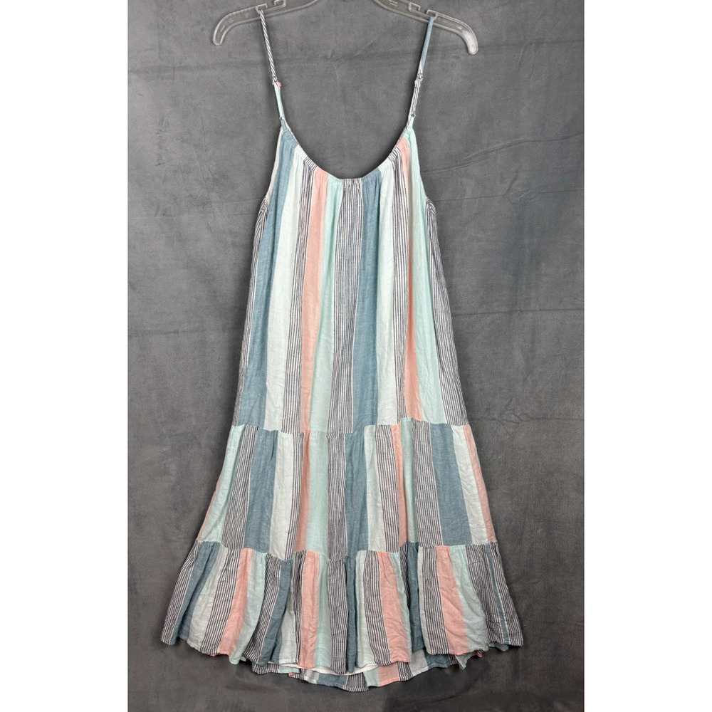 Rails Adora Dress Womens XL Highland Stripe Linen Blend Spaghetti Strap Midi - Picture 6 of 16